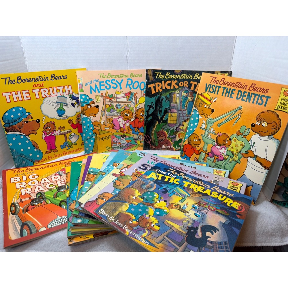 NEW Berenstain Bears Book Lot of 15 Kids First Time Books Vintage Paperback